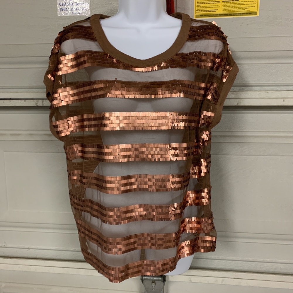 Forever 21 Gold Sequin Top!